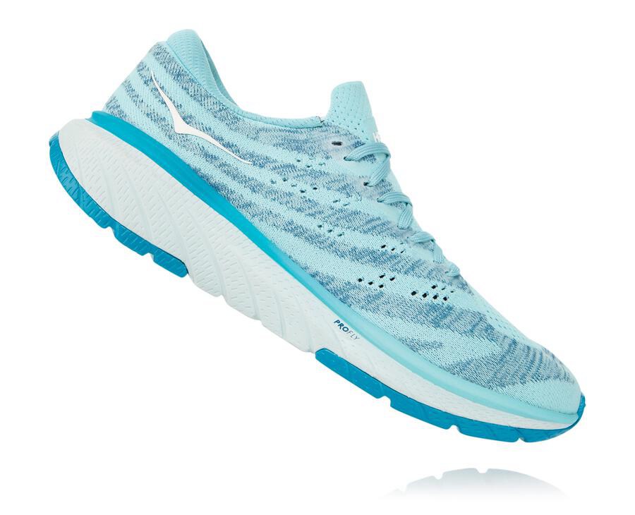 Zapatos Para Caminar Hoka One One Mujer Azules - Cavu 3 - QCYF25643